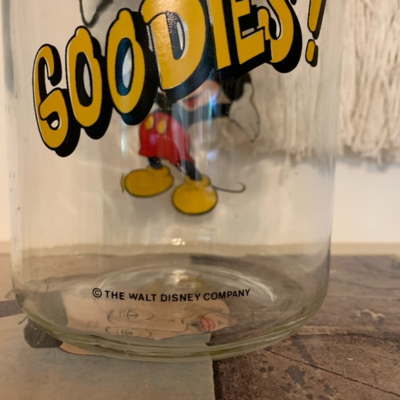 Vintage Mickey Mouse Anchor Hocking Glass Goodie Jar - Picture 3 of 8